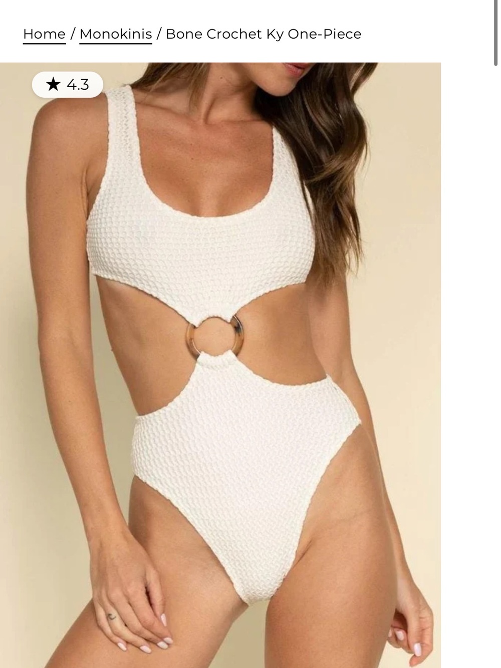Montce Bone Crochet Monikimi Swimsuit with Ring Detail
